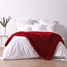 Hand-Woven Knitted Weighted Blanket