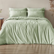 Sage Gaultier 400TC Bamboo & Cotton Sateen Quilt Cover Set