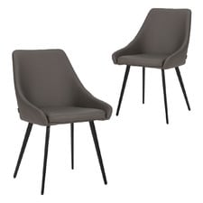 Shogun Faux Leather Dining Chairs (Set of 2)