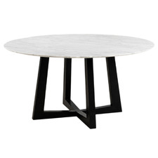 Devereaux Italian Carrara Marble Dining Table