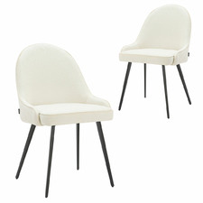 Dane Bouclé Fabric Dining Chairs (Set of 2)