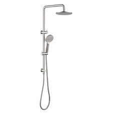 Rosa 200m Square Gooseneck Twin Shower