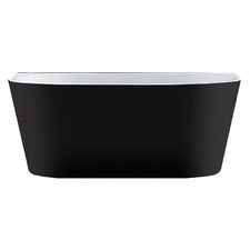 Black Harper Acrylic Back-to-Wall Bath