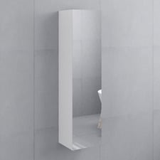 Orion Wall Hung White High Gloss Mirrored Bathroom Tallboy