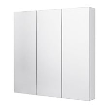 Shelini 900mm 3 Door Square Mirrored Shaving Cabinet