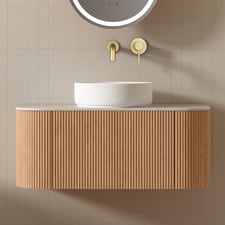 Joslin 900mm Wall Hung Single Vanity with Stone Countertop
