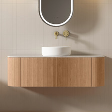 Joslin 1200mm Wall Hung Single Vanity with Stone Countertop
