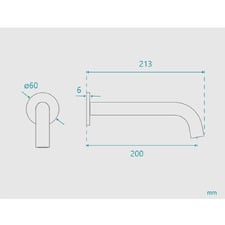 Rosa 200mm Wall Mounted Basin Spout
