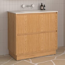 Stratford 900mm Natural Ash Woodgrain Freestanding Vanity