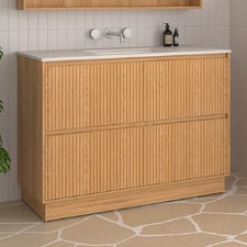 Stratford 1200mm Natural Ash Woodgrain Freestanding Vanity