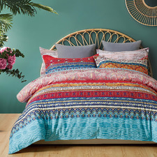 Fleur Microfibre Reversible Quilt Cover Set