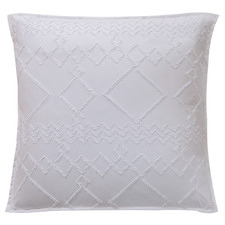 White Cleverpolly Tufted Microfibre Euro Pillowcase
