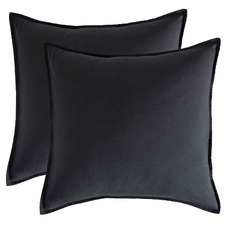 Brett Vintage Washed Microfibre European Pillowcases (Set of 2)