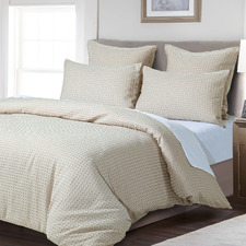Beige Deluxe Waffle Quilt Cover Set