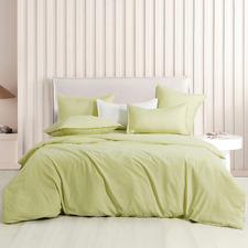 Lemon Brett Vintage Washed Microfibre Quilt Cover Set