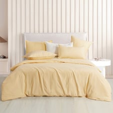Butter Brett Vintage Washed Microfibre Quilt Cover Set