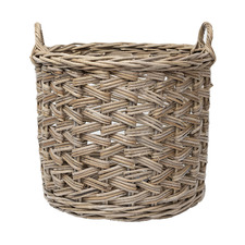 Lido Herringbone Rattan Basket