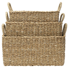 3 Piece Hillbrook Seagrass Utility Basket Set