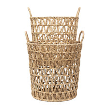 2 Piece Woodstock Seagrass Basket Set