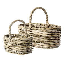 2 Piece Dalton Kubu Cane Carry Basket Set