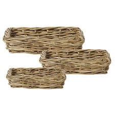 3 Piece Conran Kubu Rattan Tray Set