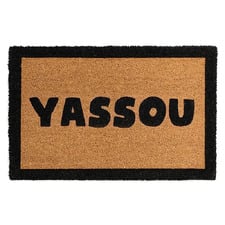 Salutations Yassou Coir Doormat
