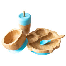 Eco Rascals 4 Piece Owl Bamboo & Silicone Dinner Set