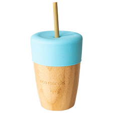 Eco Rascals 210ml Bamboo & Silicone Cup with Straw