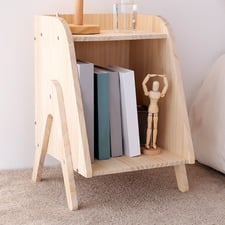Dhara Pine Wood Bedside Table