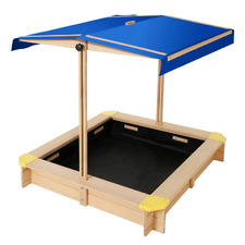 Kwame Fir Wood Sandpit with Canopy