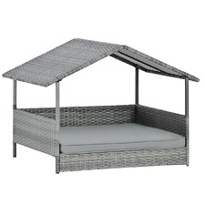 Junie Rattan House Pet Bed