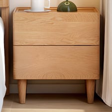 Azari American Oak Wood Bedside Table