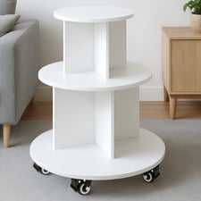 Frye Round Rotating Shelving Unit