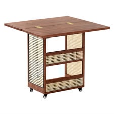 Harlow Foldable Bamboo Kitchen Trolley