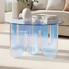 Soren Round Iridescent Acrylic Coffee Table
