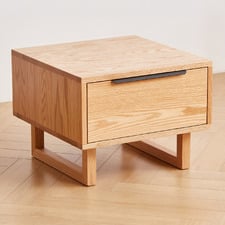 Ishani American Oak Wood Bedside Table