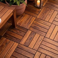 Svetlana 300 x 300mm Pine Deck Tiles (Set of 10)