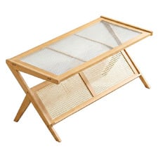 Asher Rectangular Bamboo & Rattan Coffee Table