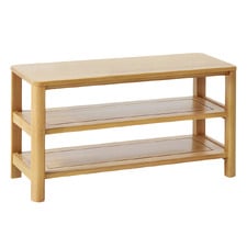 Lulu Oak Wood Shoe Storage Bench