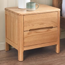 Portillo Oak Wood Bedside Table