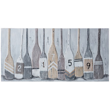 Vintage Oars Stretched Canvas Wall Art
