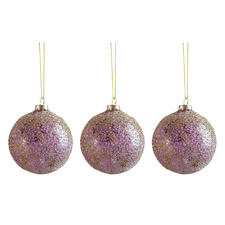 Blush Beaded Baubles (Set of 3)