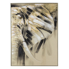 Wondering Elephant Framed Canvas Wall Art