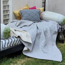 Forget-Me-Not Floral Quilted Cotton Bedspread