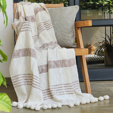 Pompom Cotton Throw