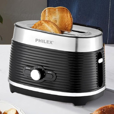 Lydmila Stainless Steel 2 Slice Toaster