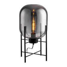Industrial Metal & Glass Table Lamp