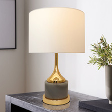 65cm Lionellu Marble & Iron Table Lamp
