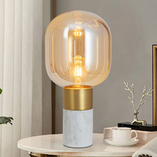 42cm Florentin Marble & Iron Table Lamp