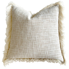 Pampas Fringed Cotton Cushion